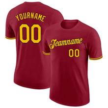 Загрузить изображение в средство просмотра галереи, Custom Crimson Gold-Black Performance T-Shirt