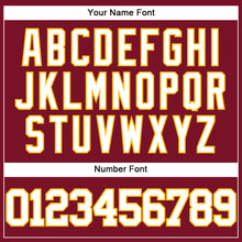 Charger l'image dans la galerie, Custom Crimson White-Gold Authentic Baseball Jersey