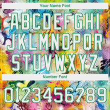 Laden Sie das Bild in den Galerie-Viewer, Custom Women's Graffiti Pattern White-Kelly Green Scratch 3D V-Neck Cropped Baseball Jersey