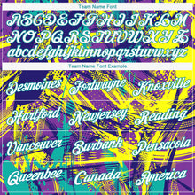 Laden Sie das Bild in den Galerie-Viewer, Custom Women's Graffiti Pattern White-Aqua Abstract Urban 3D V-Neck Cropped Baseball Jersey