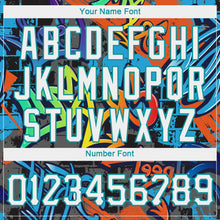 Laden Sie das Bild in den Galerie-Viewer, Custom Women's Graffiti Pattern White-Aqua Geometric 3D V-Neck Cropped Baseball Jersey