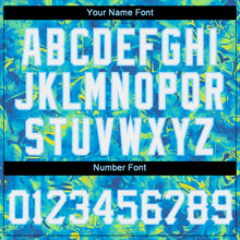 Laden Sie das Bild in den Galerie-Viewer, Custom Women's Graffiti Pattern White-Light Blue Scratch 3D V-Neck Cropped Baseball Jersey