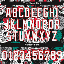 Laden Sie das Bild in den Galerie-Viewer, Custom Women's Graffiti Pattern White-Red Skull Fashion 3D V-Neck Cropped Baseball Jersey