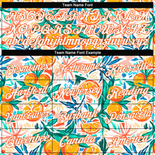 Load image into Gallery viewer, Custom Women's White White-Orange Fruits 3D V-Neck Cropped Baseball Jersey