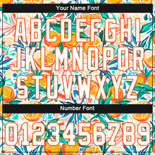 Load image into Gallery viewer, Custom Women's White White-Orange Fruits 3D V-Neck Cropped Baseball Jersey