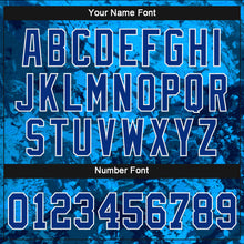 Laden Sie das Bild in den Galerie-Viewer, Custom Women's Graffiti Pattern Royal-White Abstract Ink Handmade Art 3D V-Neck Cropped Baseball Jersey