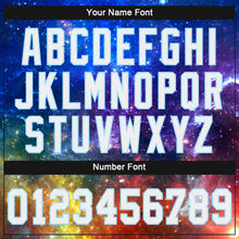 Laden Sie das Bild in den Galerie-Viewer, Custom Women's Galactic White-Light Blue 3D V-Neck Cropped Baseball Jersey