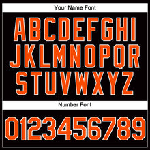 Загрузить изображение в средство просмотра галереи, Custom Women's Black Orange-White V-Neck Cropped Baseball Jersey