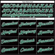 Laden Sie das Bild in den Galerie-Viewer, Custom Women's Black Kelly Green-White V-Neck Cropped Baseball Jersey