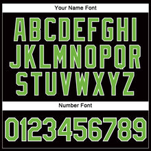 Load image into Gallery viewer, Custom Women's Black Neon Green-White V-Neck Cropped Baseball Jersey