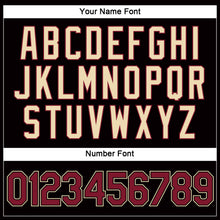 Laden Sie das Bild in den Galerie-Viewer, Custom Women's Black Crimson-City Cream V-Neck Cropped Baseball Jersey