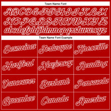 Загрузить изображение в средство просмотра галереи, Custom Women's Red Red-White V-Neck Cropped Baseball Jersey