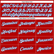 Laden Sie das Bild in den Galerie-Viewer, Custom Women's Red White-Royal V-Neck Cropped Baseball Jersey