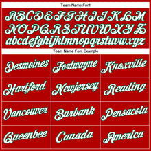 Load image into Gallery viewer, Custom Women's Red White-Kelly Green V-Neck Cropped Baseball Jersey