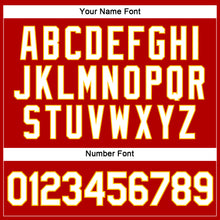 Загрузить изображение в средство просмотра галереи, Custom Women's Red White-Gold V-Neck Cropped Baseball Jersey