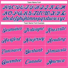 Загрузить изображение в средство просмотра галереи, Custom Women's Pink Royal-White V-Neck Cropped Baseball Jersey