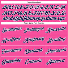 Загрузить изображение в средство просмотра галереи, Custom Women's Pink Navy-White V-Neck Cropped Baseball Jersey