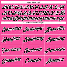 Загрузить изображение в средство просмотра галереи, Custom Women's Pink Black-White V-Neck Cropped Baseball Jersey