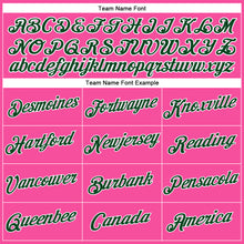 Загрузить изображение в средство просмотра галереи, Custom Women's Pink Green-White V-Neck Cropped Baseball Jersey