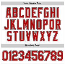 Load image into Gallery viewer, Custom Women's White Red-Black V-Neck Cropped Baseball Jersey