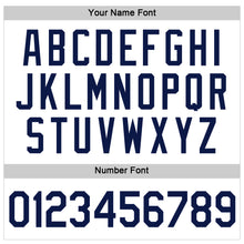 Laden Sie das Bild in den Galerie-Viewer, Custom Women's White Navy V-Neck Cropped Baseball Jersey