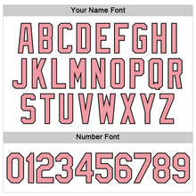 Загрузить изображение в средство просмотра галереи, Custom Women's White Medium Pink-Black V-Neck Cropped Baseball Jersey