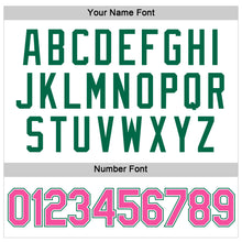 Загрузить изображение в средство просмотра галереи, Custom Women's White Pink-Green V-Neck Cropped Baseball Jersey