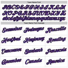 Загрузить изображение в средство просмотра галереи, Custom Women's White Purple-Black V-Neck Cropped Baseball Jersey