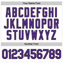 Загрузить изображение в средство просмотра галереи, Custom Women's White Purple-Black V-Neck Cropped Baseball Jersey