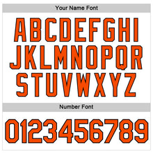 Загрузить изображение в средство просмотра галереи, Custom Women's White Orange-Black V-Neck Cropped Baseball Jersey