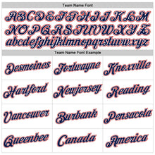 Загрузить изображение в средство просмотра галереи, Custom Women's White Navy-Red V-Neck Cropped Baseball Jersey