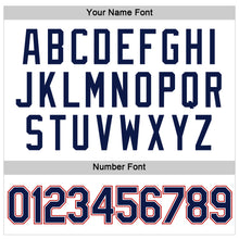 Загрузить изображение в средство просмотра галереи, Custom Women's White Navy-Red V-Neck Cropped Baseball Jersey