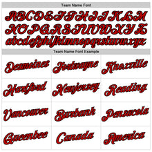 Загрузить изображение в средство просмотра галереи, Custom Women's White Red-Black V-Neck Cropped Baseball Jersey