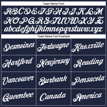 Загрузить изображение в средство просмотра галереи, Custom Women's Navy White V-Neck Cropped Baseball Jersey