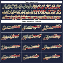 Загрузить изображение в средство просмотра галереи, Custom Women's Navy Vintage USA Flag-Cream V-Neck Cropped Baseball Jersey
