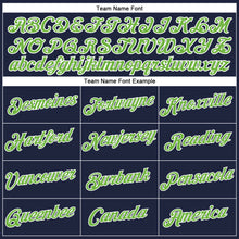 Загрузить изображение в средство просмотра галереи, Custom Women's Navy Neon Green-White V-Neck Cropped Baseball Jersey