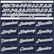 Загрузить изображение в средство просмотра галереи, Custom Women's Navy Gray-White V-Neck Cropped Baseball Jersey