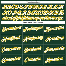 Laden Sie das Bild in den Galerie-Viewer, Custom Women's Green White-Gold V-Neck Cropped Baseball Jersey