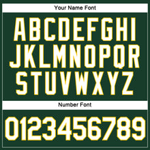 Laden Sie das Bild in den Galerie-Viewer, Custom Women's Green White-Gold V-Neck Cropped Baseball Jersey