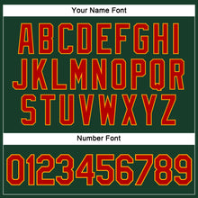 Загрузить изображение в средство просмотра галереи, Custom Women's Green Red-Gold V-Neck Cropped Baseball Jersey