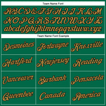 Laden Sie das Bild in den Galerie-Viewer, Custom Women's Kelly Green Old Gold-Black V-Neck Cropped Baseball Jersey