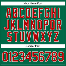 Загрузить изображение в средство просмотра галереи, Custom Women's Kelly Green Red-White V-Neck Cropped Baseball Jersey