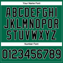 Laden Sie das Bild in den Galerie-Viewer, Custom Women's Kelly Green Black-White V-Neck Cropped Baseball Jersey