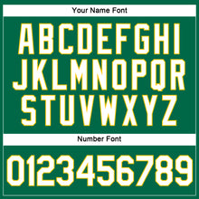 Laden Sie das Bild in den Galerie-Viewer, Custom Women's Kelly Green White-Gold V-Neck Cropped Baseball Jersey