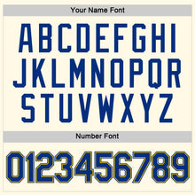 Загрузить изображение в средство просмотра галереи, Custom Women's Cream Royal-Gold V-Neck Cropped Baseball Jersey