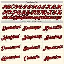 Загрузить изображение в средство просмотра галереи, Custom Women's Cream Red-Black V-Neck Cropped Baseball Jersey