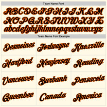 Laden Sie das Bild in den Galerie-Viewer, Custom Women's Cream Black Orange-Old Gold V-Neck Cropped Baseball Jersey