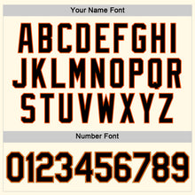 Laden Sie das Bild in den Galerie-Viewer, Custom Women's Cream Black Orange-Old Gold V-Neck Cropped Baseball Jersey