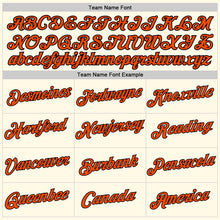 Загрузить изображение в средство просмотра галереи, Custom Women's Cream Orange-Black V-Neck Cropped Baseball Jersey