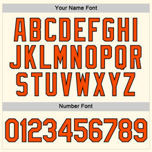 Загрузить изображение в средство просмотра галереи, Custom Women's Cream Orange-Black V-Neck Cropped Baseball Jersey